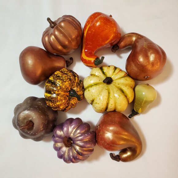 Lot of (10) Assorted Faux Fall Harvest for Your Autumn Display - Picture 1 of 6